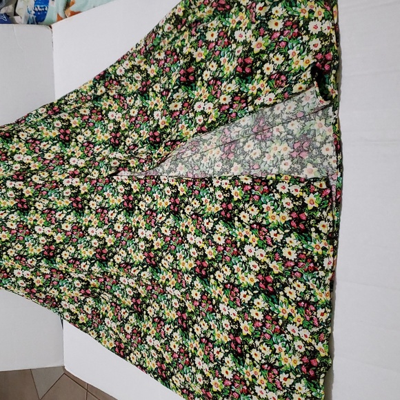 AFRM Green Garden Jamie Floral Puff Sleeve Open Back Midi Dress XS - Picture 5 of 12